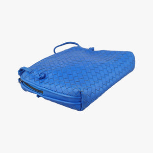 Vintage Bottega Veneta NODINI Intrecciato Blue lambskin shoulderbag | stylenewstar