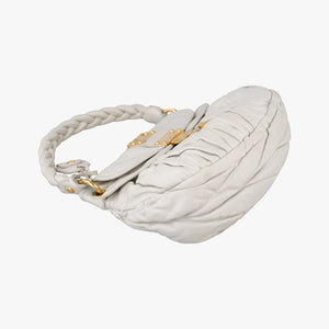 Pre-owned Miu Miu Coffer Matelasse Grey Leather shoulderbag | stylenewstar