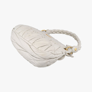 Pre-owned Miu Miu Coffer Matelasse Grey Leather shoulderbag | stylenewstar