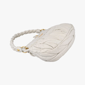 Pre-owned Miu Miu Coffer Matelasse Grey Leather shoulderbag | stylenewstar