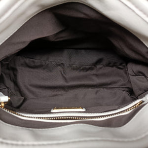 Pre-owned Miu Miu Coffer Matelasse Grey Leather shoulderbag | stylenewstar
