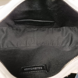Pre-owned Balenciaga Le Cagole White Denim shoulderbag | stylenewstar
