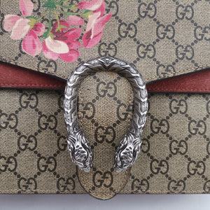 Pre-owned Gucci Dionysus beige×red×multi PVC coated canvas × suede 400249 shoulderbag | stylenewstar