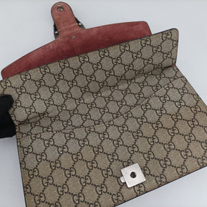 Pre-owned Gucci Dionysus beige×red×multi PVC coated canvas × suede 400249 shoulderbag | stylenewstar