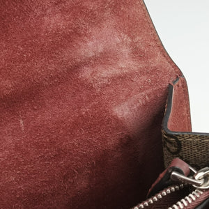 Pre-owned Gucci Dionysus beige×red×multi PVC coated canvas × suede 400249 shoulderbag | stylenewstar