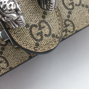 Pre-owned Gucci Dionysus beige×red×multi PVC coated canvas × suede 400249 shoulderbag | stylenewstar