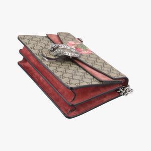 Pre-owned Gucci Dionysus beige×red×multi PVC coated canvas × suede 400249 shoulderbag | stylenewstar