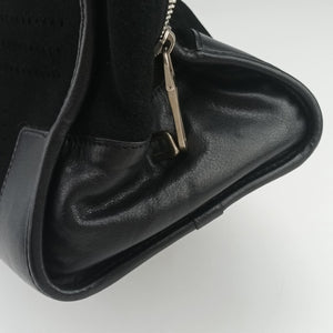 Secondhand Loewe Amazona Black Suede×leather handbag | stylenewstar