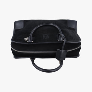 Secondhand Loewe Amazona Black Suede×leather handbag | stylenewstar