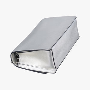 Pre-owned VERSUS Lion Head Silver Saffiano Leather shoulderbag | stylenewstar