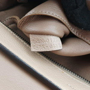 Pre-owned Celine Trapèze Beige Leather x suede shoulderbag | stylenewstar