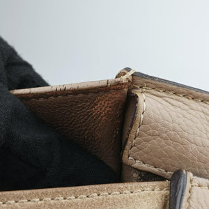 Pre-owned Celine Trapèze Beige Leather x suede shoulderbag | stylenewstar