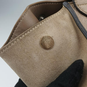 Pre-owned Celine Trapèze Beige Leather x suede shoulderbag | stylenewstar