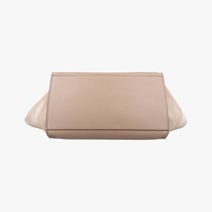 Pre-owned Celine Trapèze Beige Leather x suede shoulderbag | stylenewstar