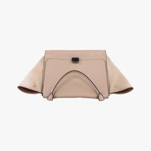 Pre-owned Celine Trapèze Beige Leather x suede shoulderbag | stylenewstar