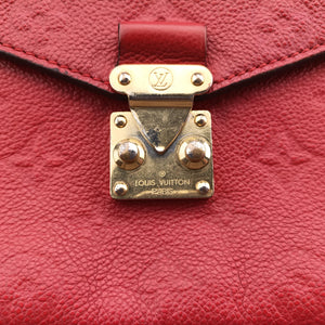 Pre-owned Louis Vuitton Pochette MéTIS MM Scarlet Red Monogram Empreinte M44155 shoulderbag | stylenewstar