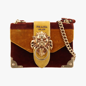 Animalier Cahier Lions Head Yellow×Brown Velvet 1BD089 110