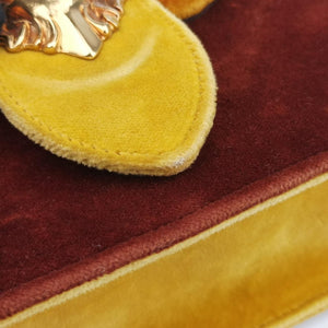 Animalier Cahier Lions Head Yellow×Brown Velvet 1BD089 110