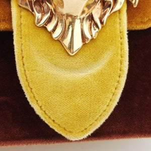 Animalier Cahier Lions Head Yellow×Brown Velvet 1BD089 110