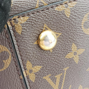 Pre-owned Louis Vuitton Flower Tote Brown Monogram canvas x calf leather M43550 shoulderbag | stylenewstar