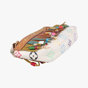 Fringe Pochette Accessories white Monogram Multicolor M40109 Lot number unknown