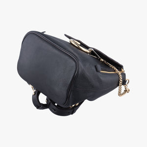 Pre-owned Chloe FAYE Black Leather × suede backpack/rucksack | stylenewstar