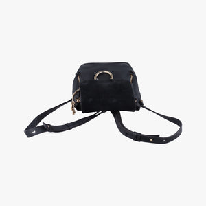 Pre-owned Chloe FAYE Black Leather × suede backpack/rucksack | stylenewstar
