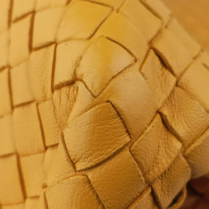 Pre-owned Bottega Veneta Intrecciato Yellow lambskin handbag | stylenewstar