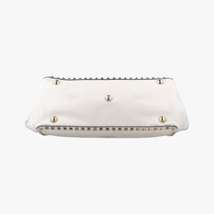 Pre-owned Valentino Rockstuds White Leather shoulderbag | stylenewstar