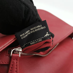 Pre-owned Fendi BAGUETTE Burgundy Leather x snakeskin 8BR600 shoulderbag | stylenewstar