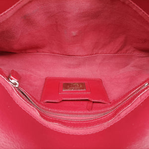 Pre-owned Fendi BAGUETTE Burgundy Leather x snakeskin 8BR600 shoulderbag | stylenewstar