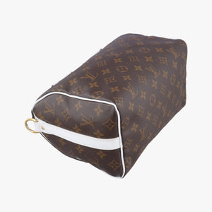 Pre-owned Louis Vuitton Speedy Bandoulière 25 brown×white Monogram Canvas×calf leather M20754 shoulderbag | stylenewstar