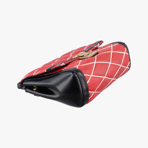 Pre-owned Louis Vuitton Pochette Flap Malletage Red × Black Leather shoulderbag | stylenewstar