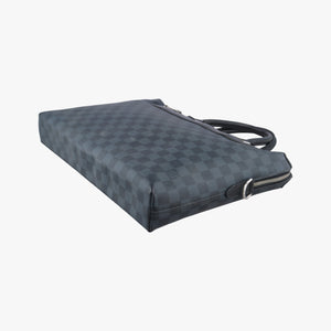 Pre-owned Louis Vuitton Porte-Documents Jour NM Noir Damier Graphite N48260 handbag | stylenewstar