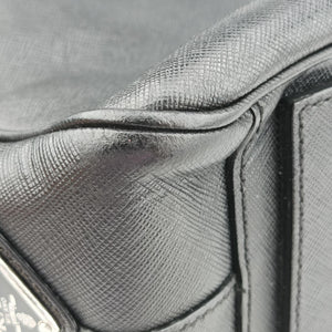 Pre-owned Prada Briefcase black SAFFIANO Leather VS305M handbag | stylenewstar