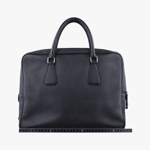 Pre-owned Prada Briefcase black SAFFIANO Leather VS305M handbag | stylenewstar