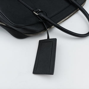 Pre-owned Prada Briefcase black SAFFIANO Leather VS305M handbag | stylenewstar