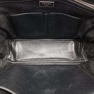 Pre-owned Prada Briefcase black SAFFIANO Leather VS305M handbag | stylenewstar