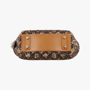 Pre-owned Louis Vuitton Monogram Sunshine Express Baby Brown×Black Sequins × leather M40794 handbag | stylenewstar