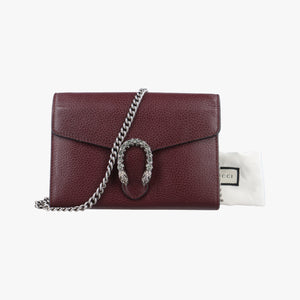 Pre-owned Gucci Dionysus Burgundy Leather 401231 shoulderbag | stylenewstar