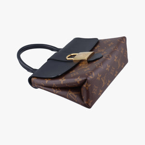 Pre-owned Louis Vuitton Rocky BB Monogram/Brown x Black Monogram canvas x calf leather M44141 shoulderbag | stylenewstar