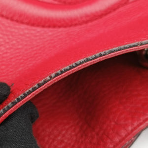 Pre-owned Gucci Soho Red Leather 308982 shoulderbag | stylenewstar