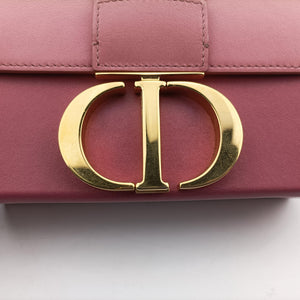 Pre-owned Christian Dior 30 MONTAIGNE Pink x Light Pink Leather shoulderbag | stylenewstar