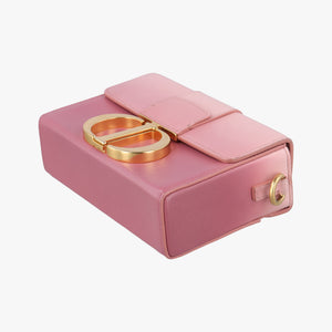 Pre-owned Christian Dior 30 MONTAIGNE Pink x Light Pink Leather shoulderbag | stylenewstar