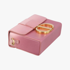 Pre-owned Christian Dior 30 MONTAIGNE Pink x Light Pink Leather shoulderbag | stylenewstar