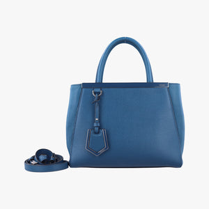 Secondhand Fendi Petite 2 JOURS Blue Leather 8BH253 shoulderbag | stylenewstar
