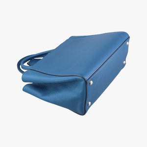 Secondhand Fendi Petite 2 JOURS Blue Leather 8BH253 shoulderbag | stylenewstar