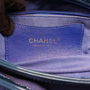 Vintage Chanel Mademoiselle Bowling Blue Patent A50556 shoulderbag | stylenewstar