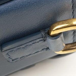 Vintage Christian Dior 30 Montaigne Box Blue leather shoulderbag | stylenewstar