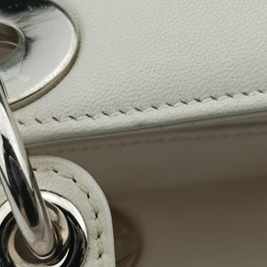 Vintage Christian Dior Lady Dior Flower Medium White×Multicolour leather shoulderbag | stylenewstar